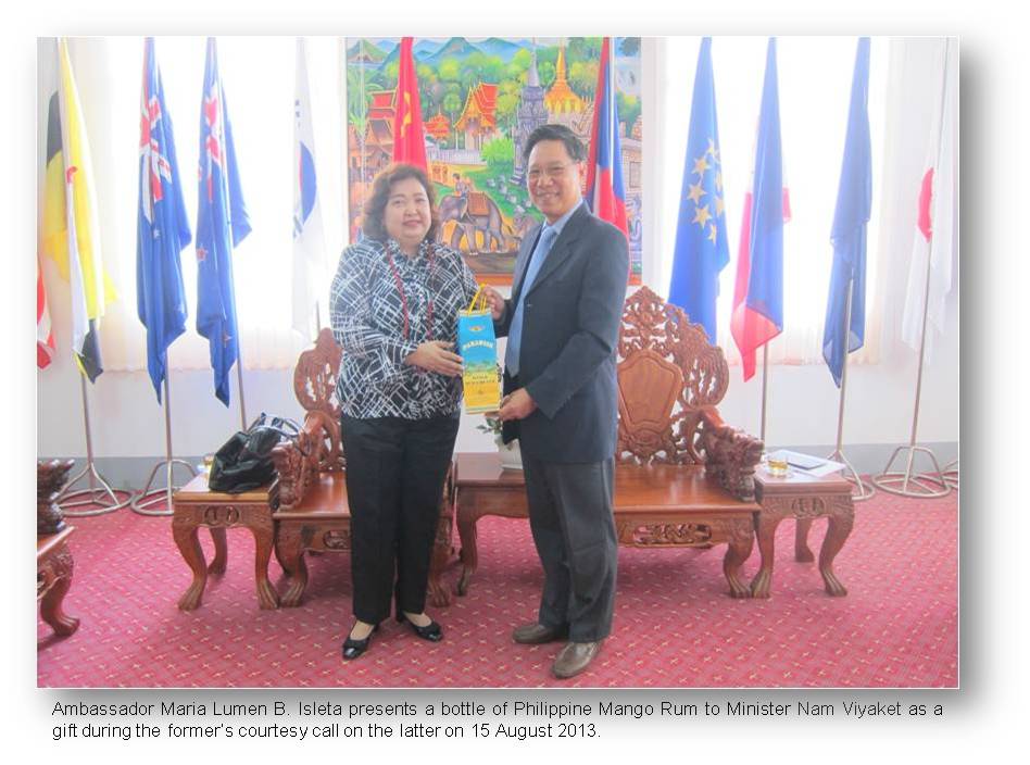 Vientiane  call with Lao Minister of Industry and Commerce