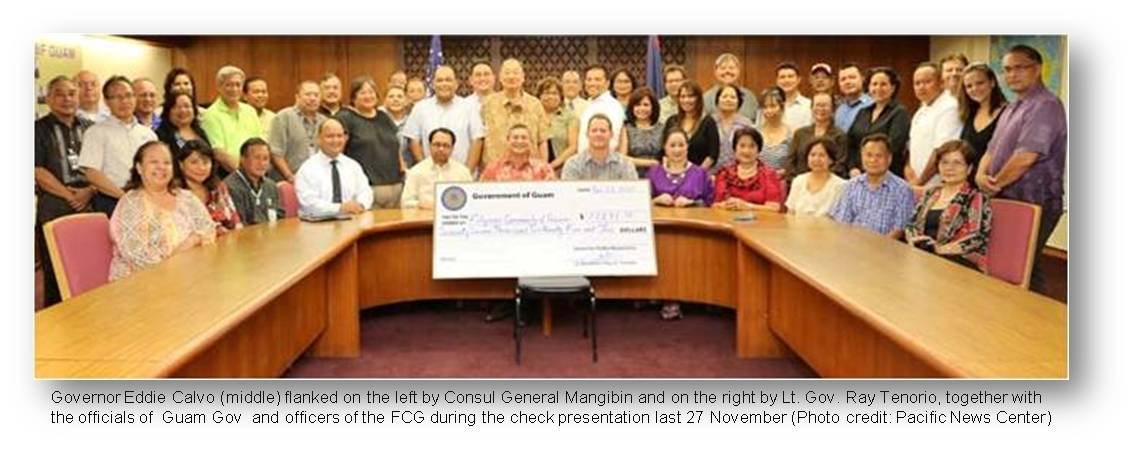 Agana government of Guam donation