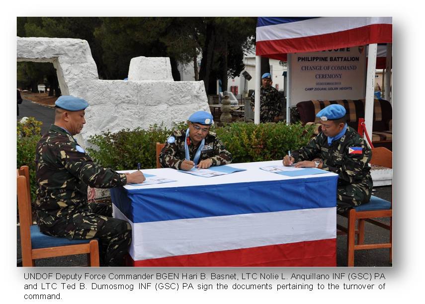 Tel aviv  end mission of Filipino peacekeepers2