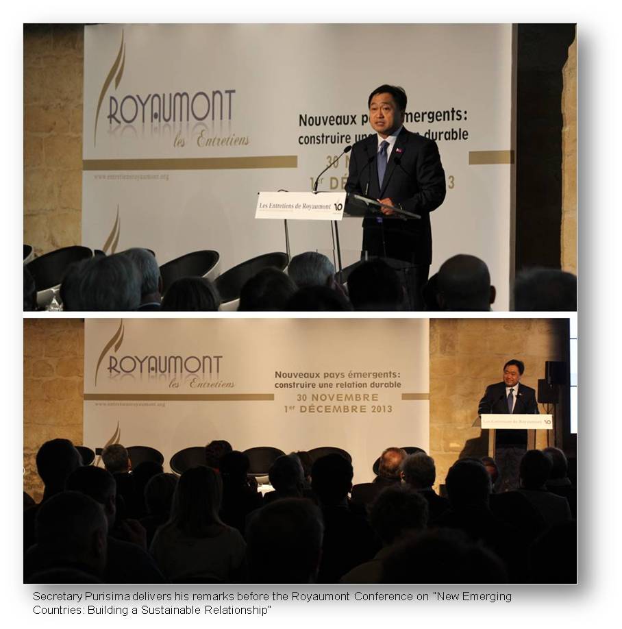 Paris  The Royaumont interview of Sec Purisima1