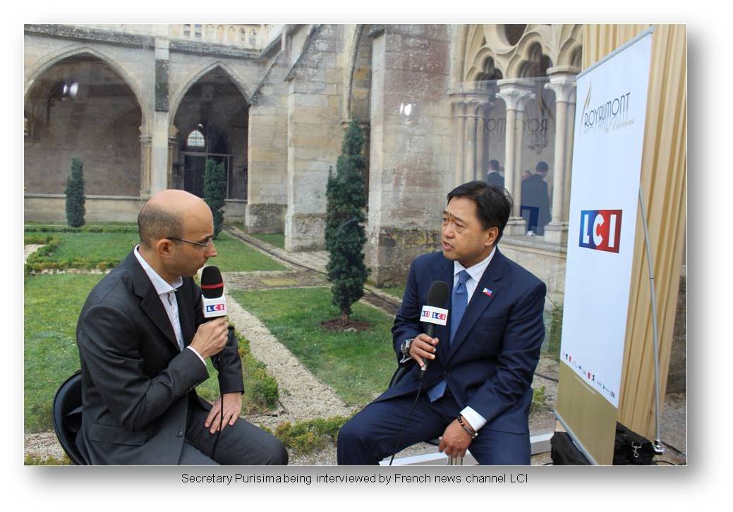 Paris  The Royaumont interview of Sec Purisima2