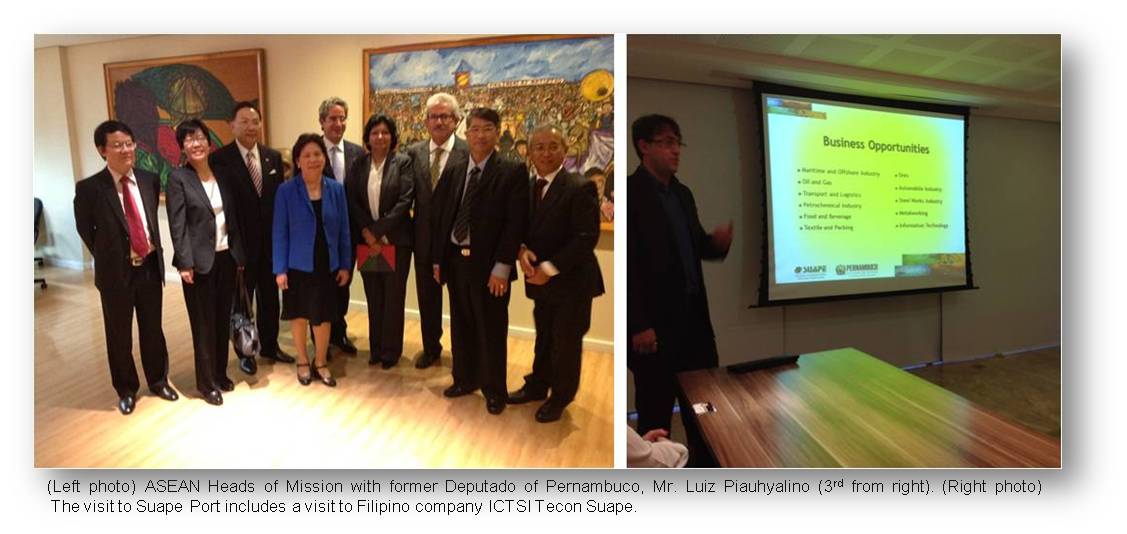 Brasilia  visit of ASEAN heads of Post to Pernambuco