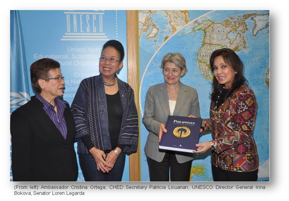 Paris Senator Legarda meeting with UNESCO DG1