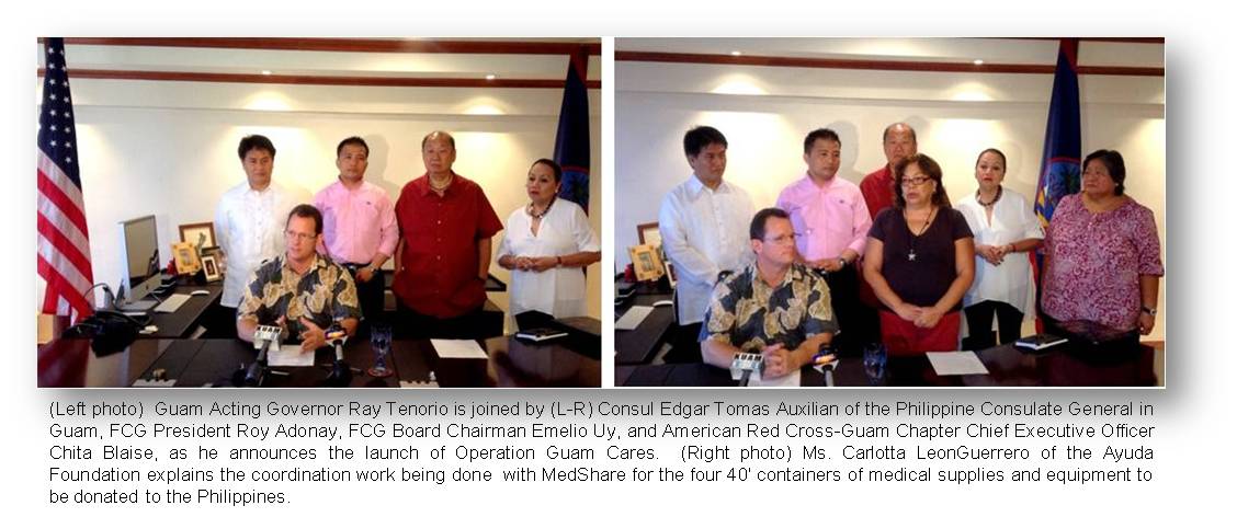 Agana  donation for Typhoon Yolanda