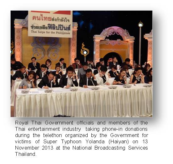 Bangkok telethone for typhoon yolanda2