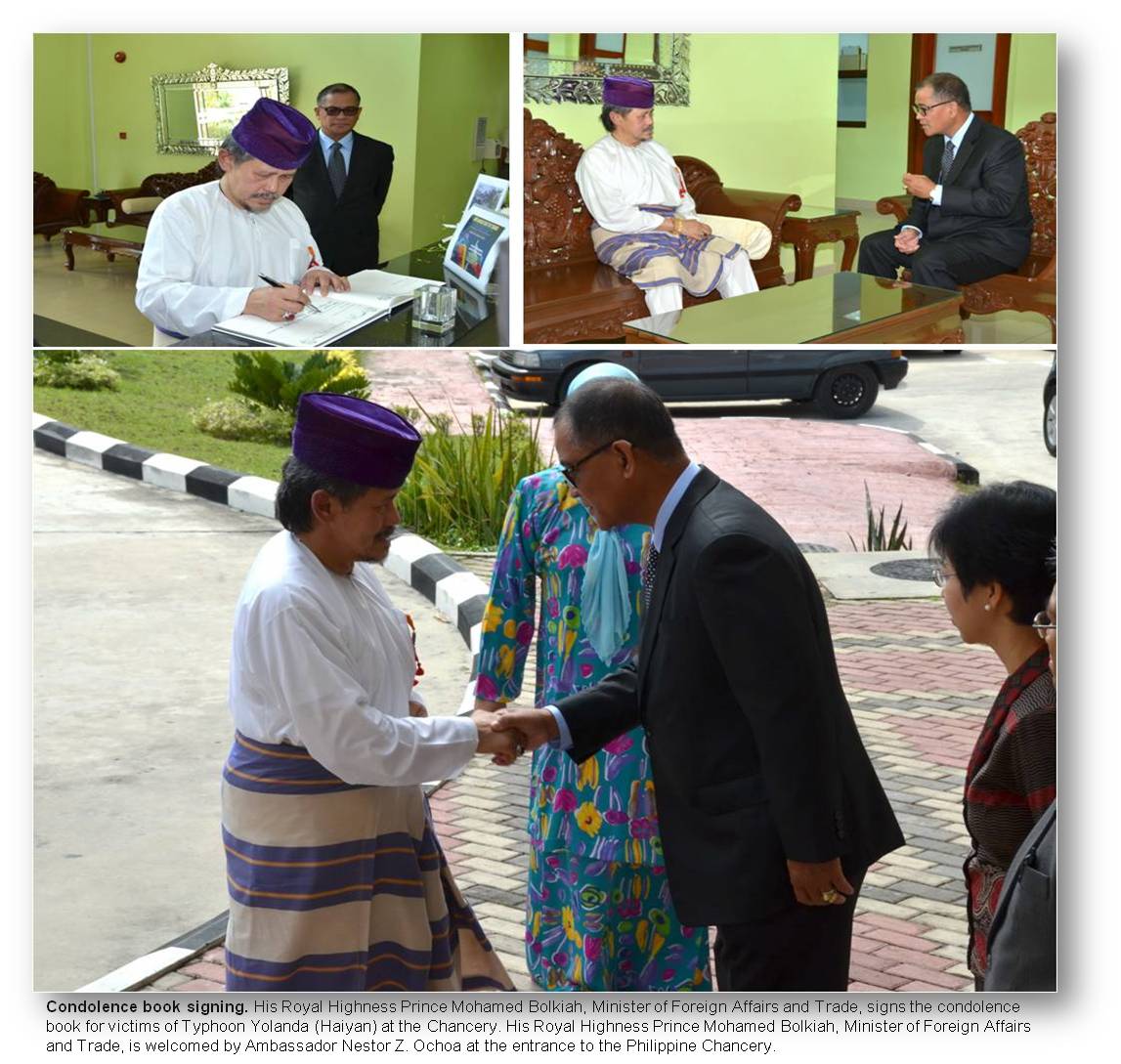 Brunei visit of Sultan Bolkiah and send off of military aircraft bound for Leyte2