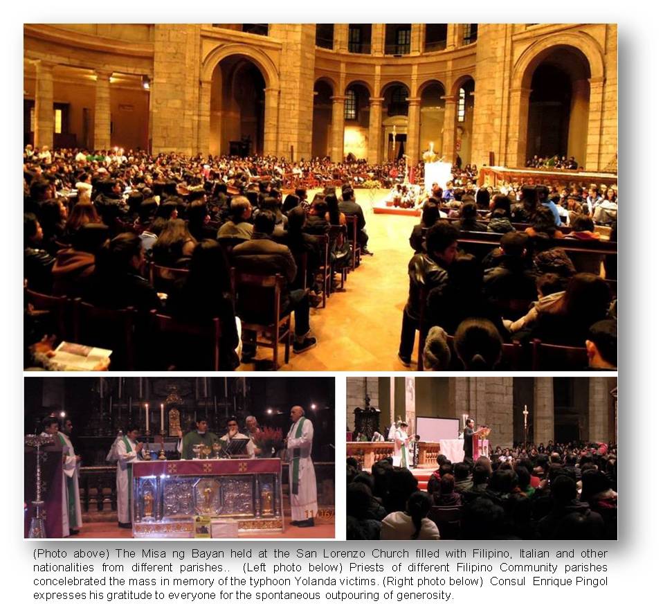Milan mass for typhoon victims1
