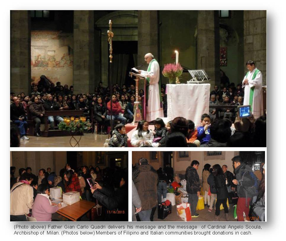 Milan mass for typhoon victims2