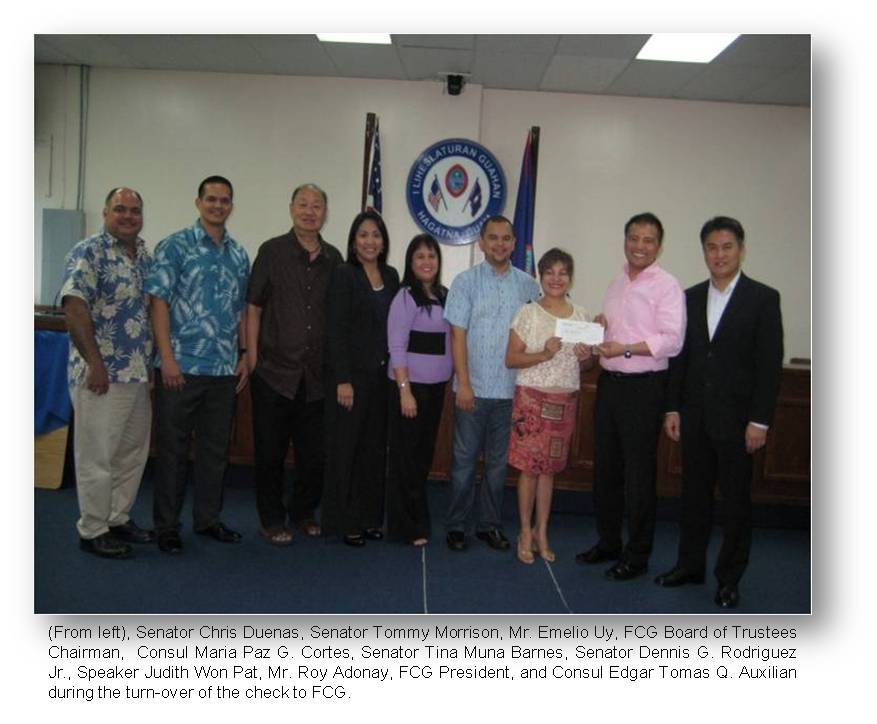 Agana 32nd Guam legislature donations for typhoon victims