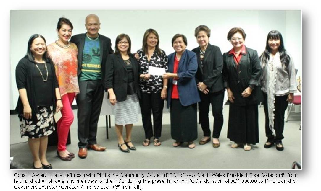 Sydney donation from Filcom in South Wales2