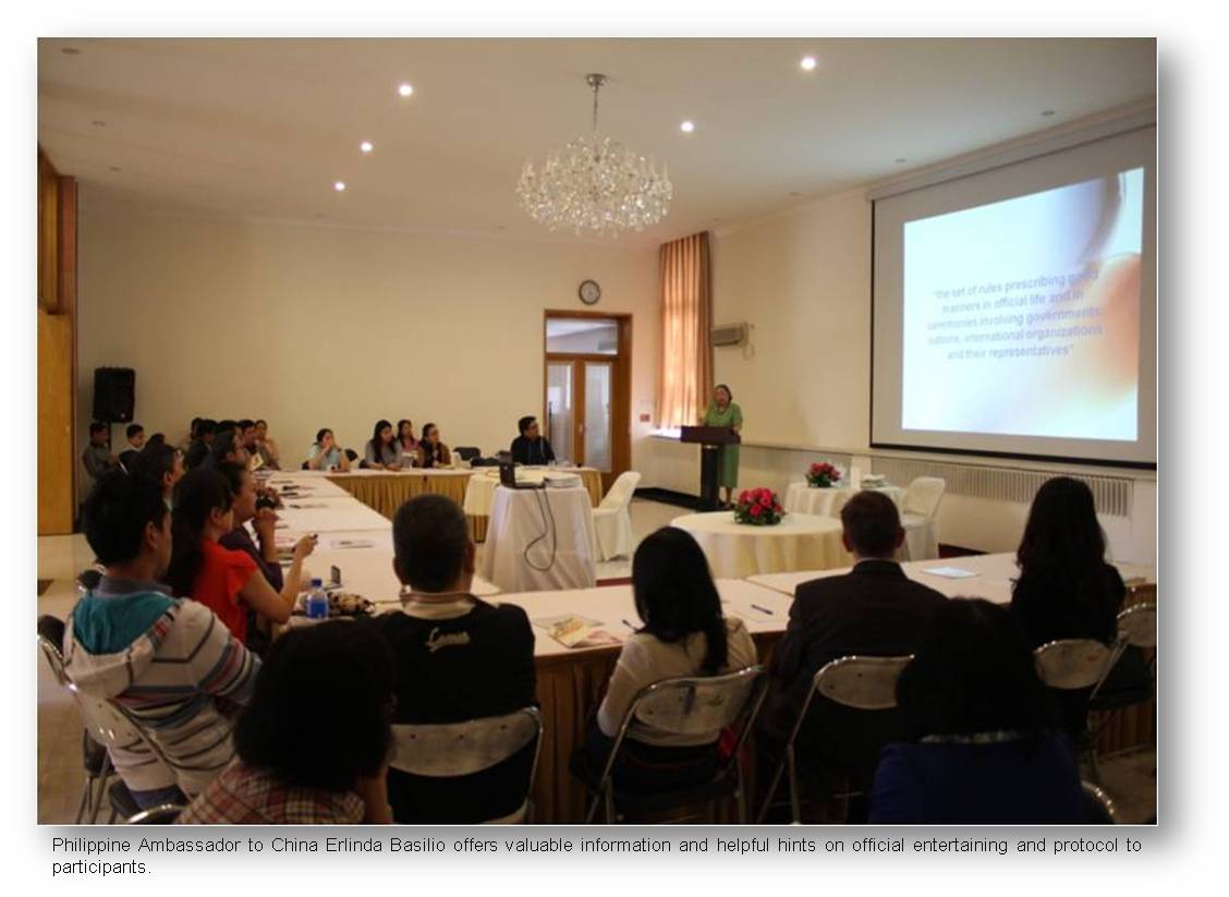 Beijing seminar workshop on entertaining and protocol