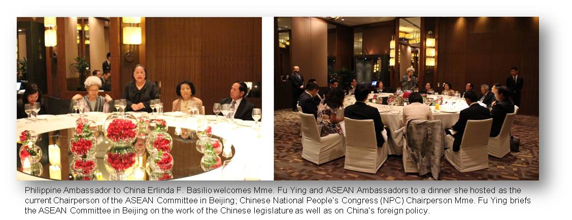 Beijing dinmner for NPC foreign Affairs Committe in Beijing