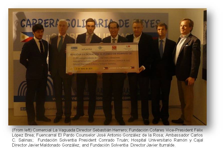 Madrid  donation for typhoon victims1