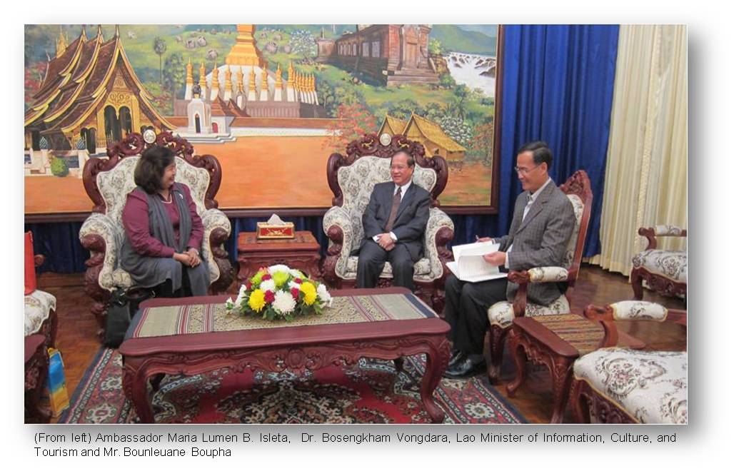 Vientiane  Call of Ambassador with lao Minister of Culture