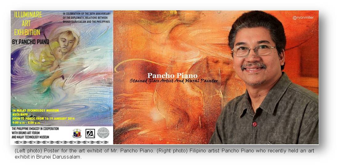 Brunei visit of Filipino artist Pancho Piano