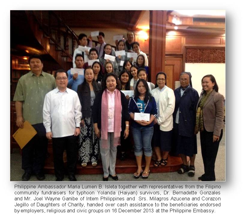 Vientiane hand over of cash assistance