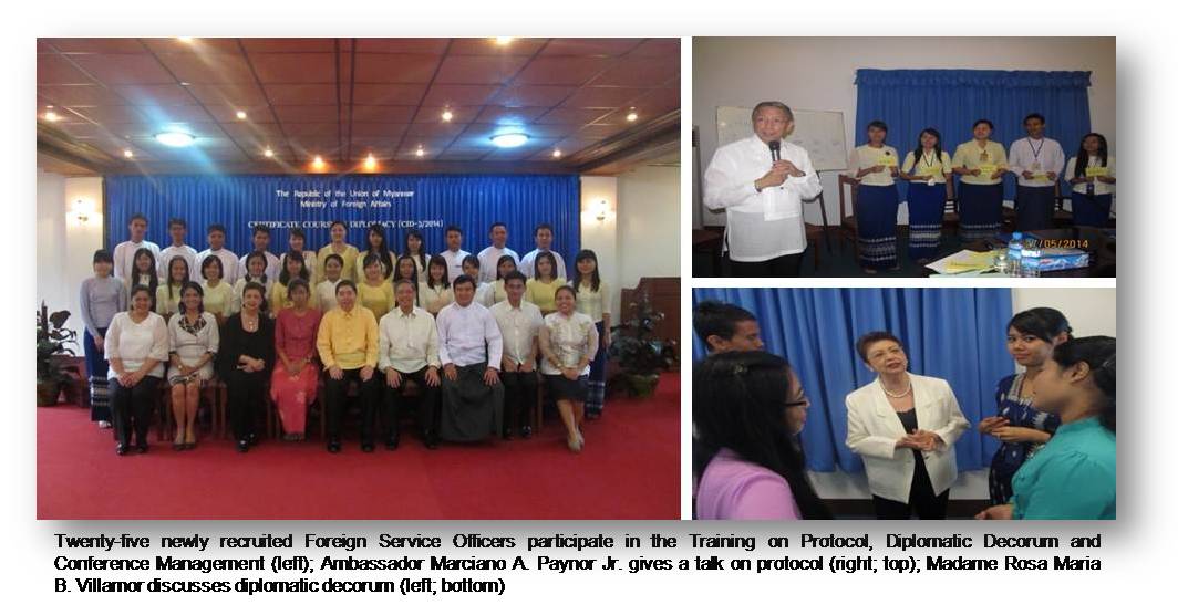 Yangon training on ptrotocol and Office decorum
