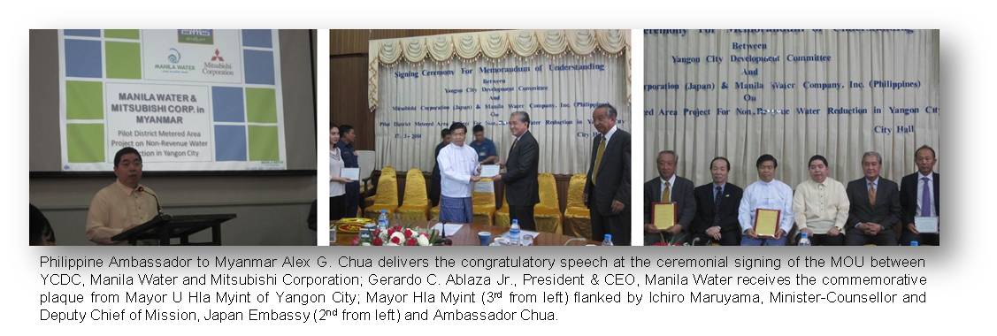 Yangon  MOU with Manila Water Inc