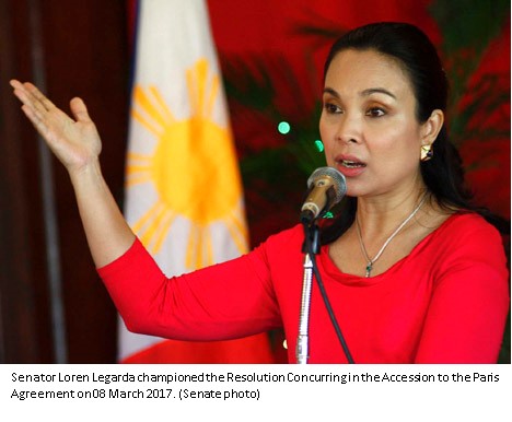 UNIO Senator Loren Legarda Climate Change