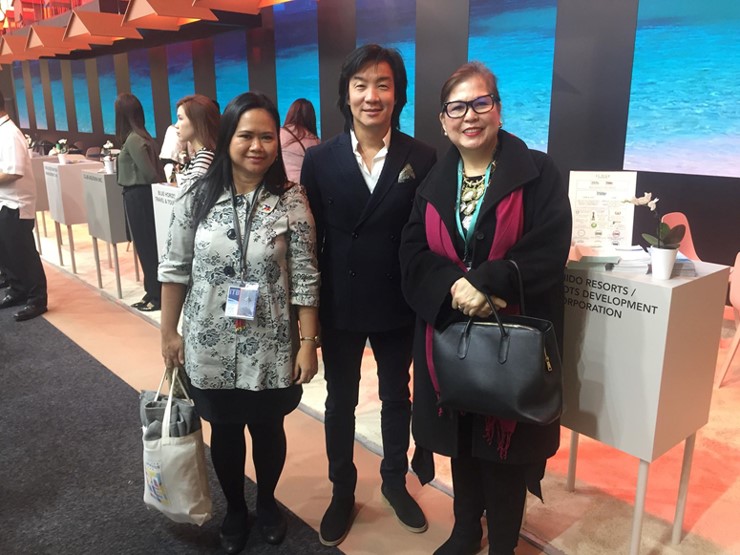 PHOTO: Consul General to Frankfurt Evelyn D. Austria-Garcia (right), along with Vice Consul Fatima Mejilla C. Mueller (left), attended the opening of the Philippine booth at this year’s International Tourism Trade Fair in Berlin on 06 March 2019. The Philippine booth at this year’s Internationale Tourismus Börse (ITB) was designed by world-renowned Filipino designer Kenneth Cobonpue (center). (Frankfurt PCG photo)