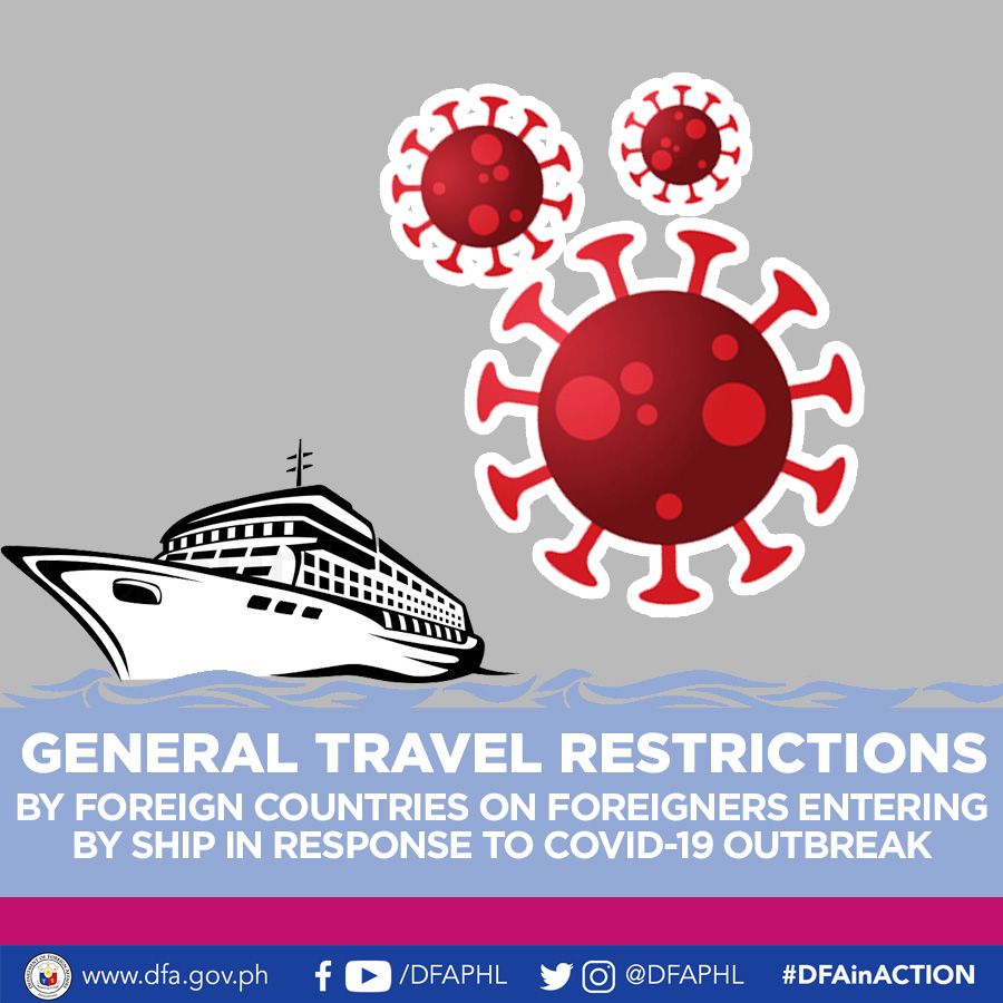 General Travel Restriction by Foreign countires on entering ships