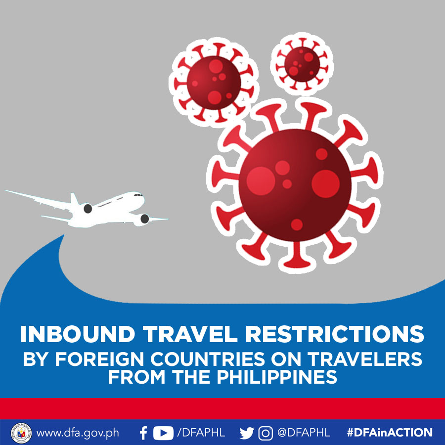 Inbound Travel Restrictions by Foreign Countries on PH