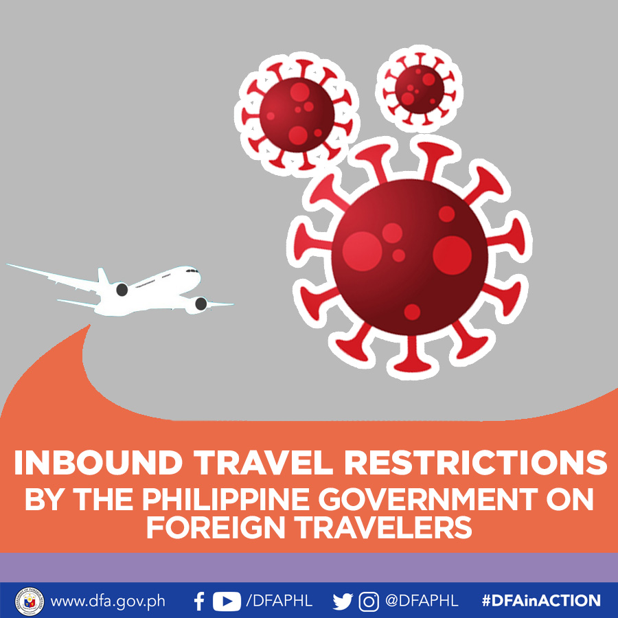 Inbound Travel Restrictions by PH govt to foreign Travelers
