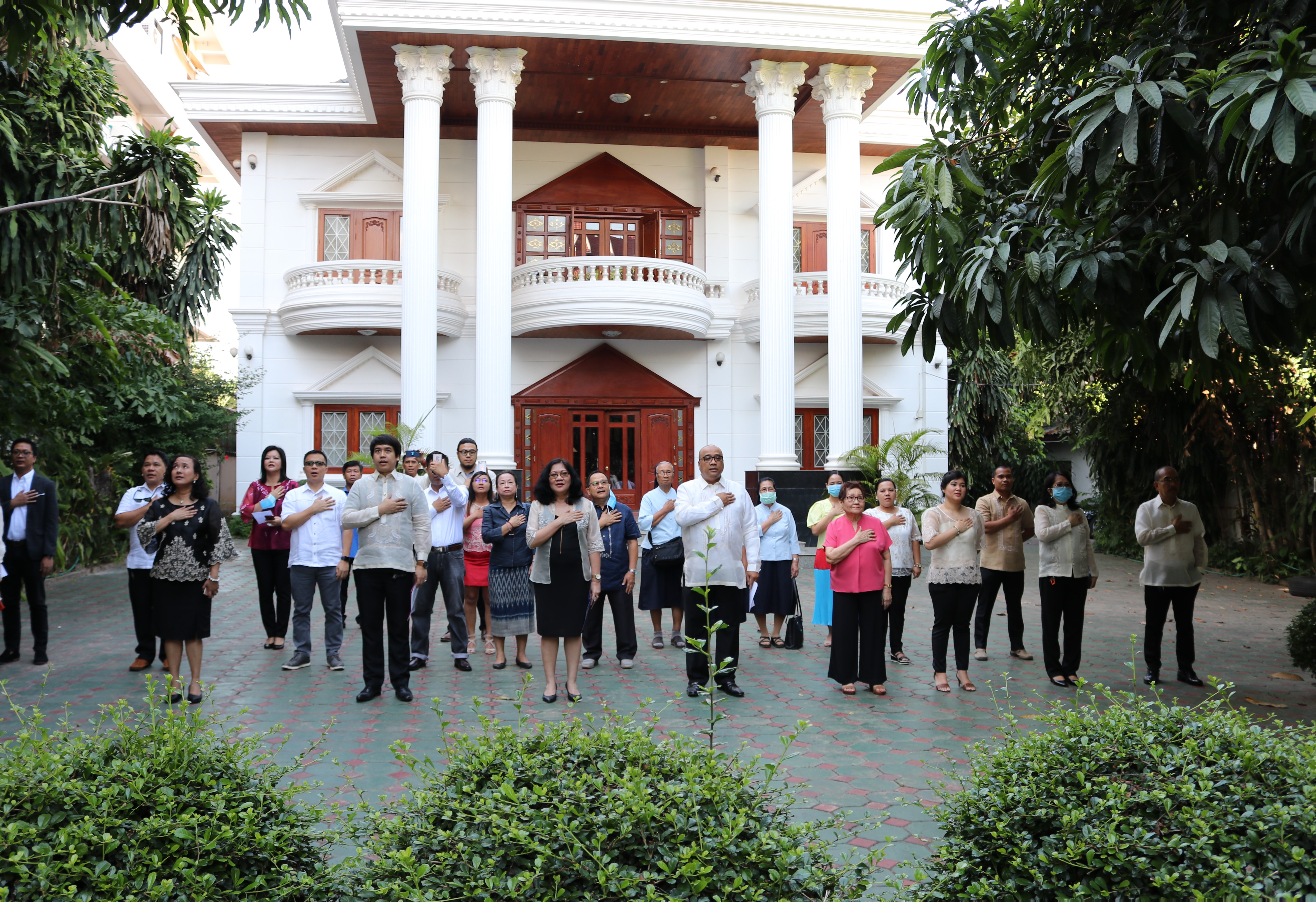 Vientiane PE Flag Raising Ceremony 12 June 2020