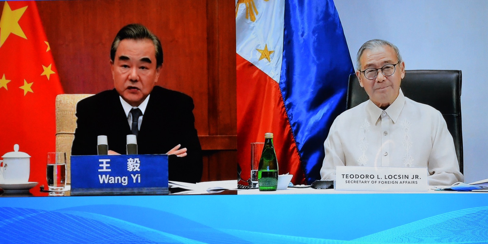 Secretary Locsin Chinese State Councilor and Foreign Minister Wang Yi Hold Virtual Talk