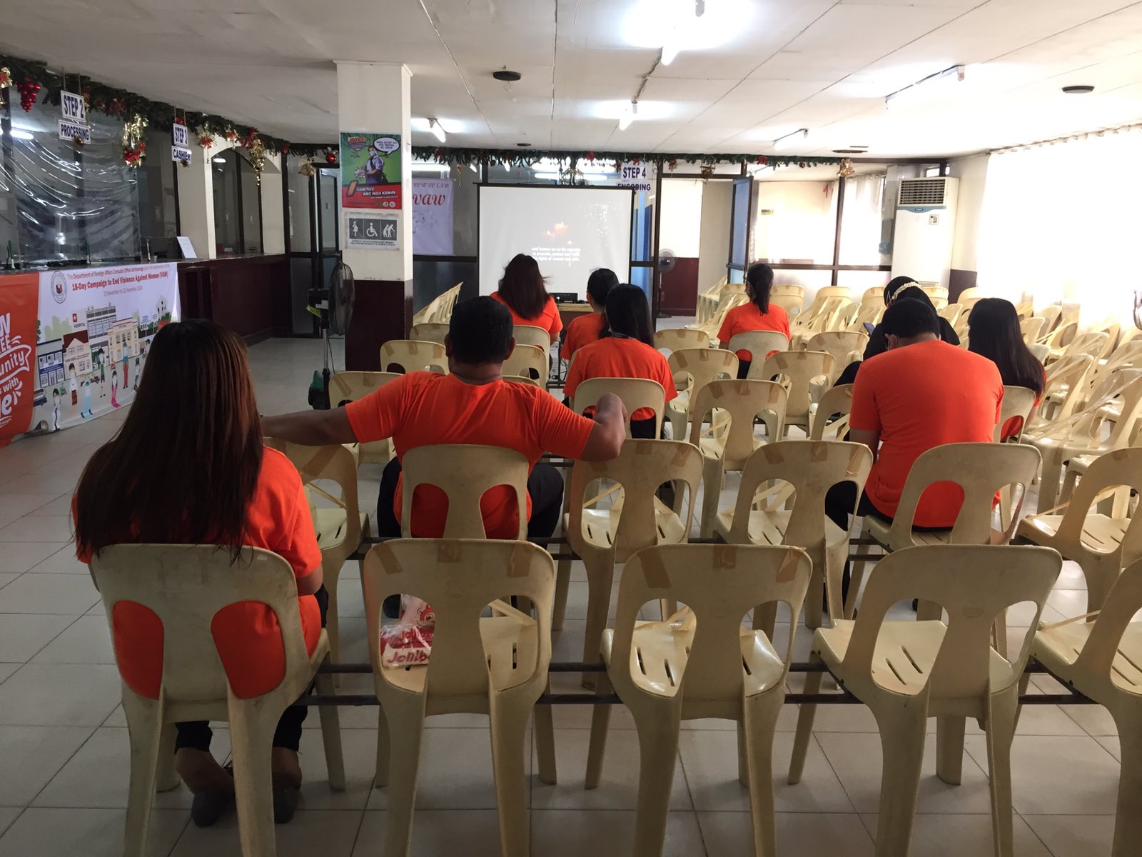 5 Consular personnel during the film viewing of PCWs VAW the Unspoken Words