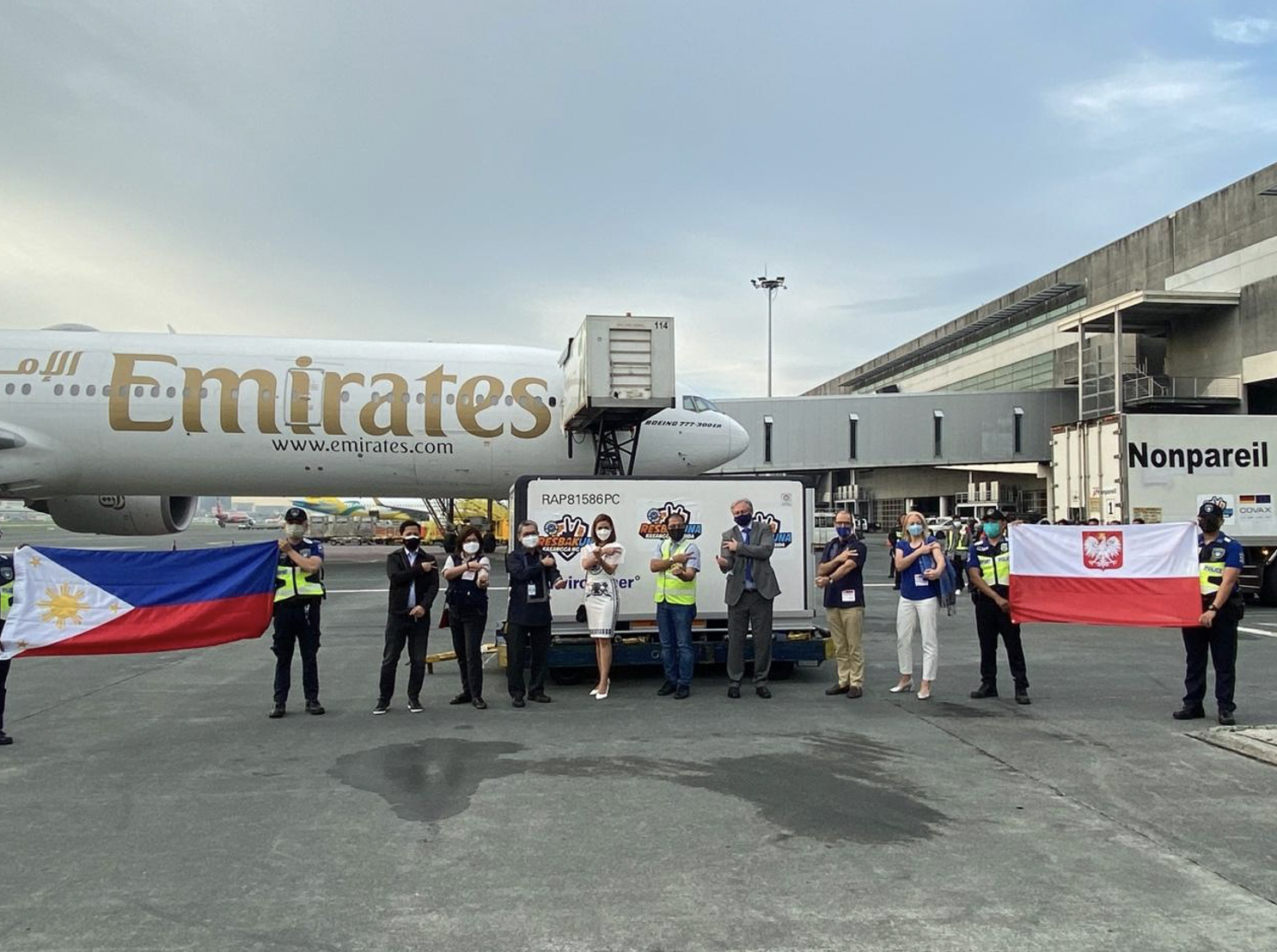 PH Receives 547100 Doses of COVID 19 Vaccines from Polish Government 1