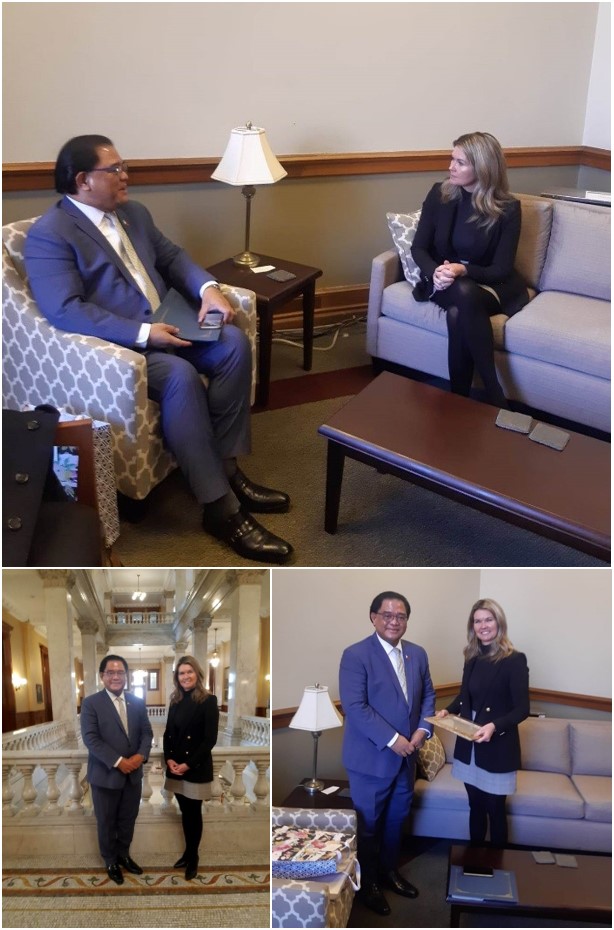 Grouped Consul General Orontes V. Castro with Ontario Minister of Colleges and Universities Jill Dunlop