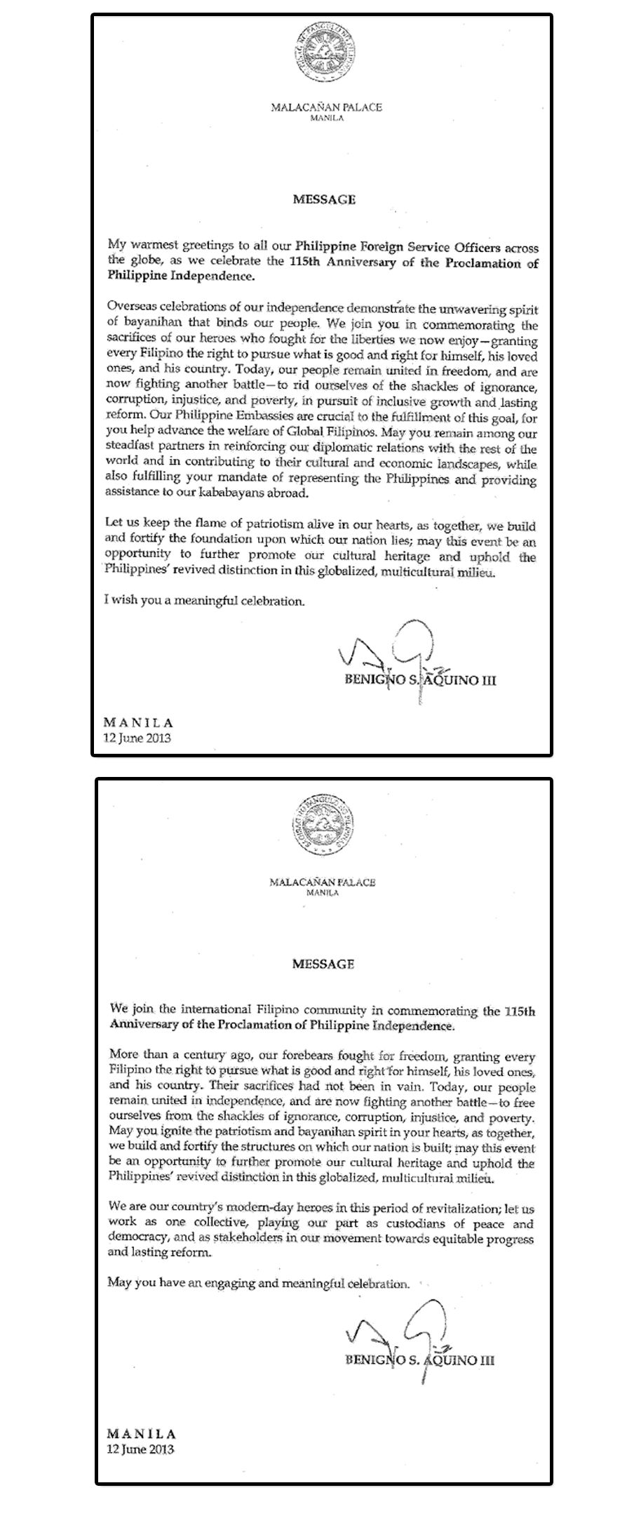 President-Benigno-S.-Aquino-Independence-Day-Messages-for-FSO--Fil-Com-around-the-world 
